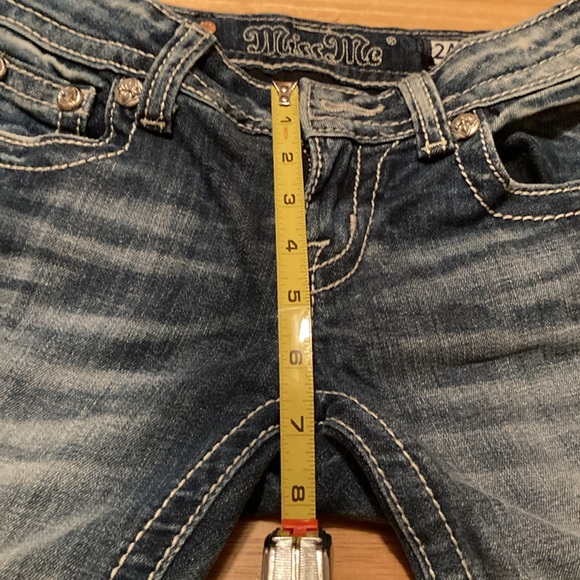 Miss Me Cropped Black and Silver Sequin Jeans - Picture 7 of 9